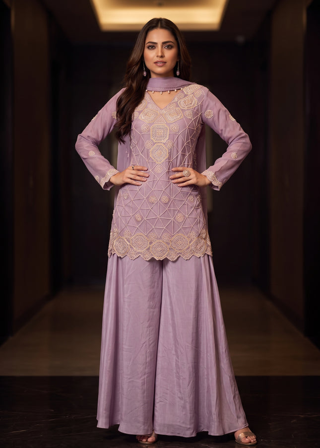 Chinnon Embroidered Sharara Suit Series