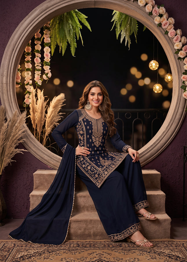 Chinnon Embroidered Palazzo Suit Series