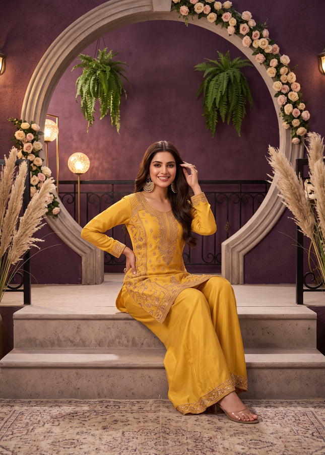 Chinnon Embroidered Palazzo Suit Series