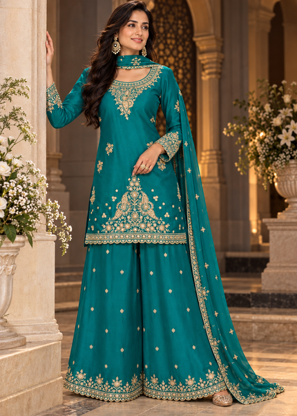 Chinnon Embroidered Sharara Suit Series
