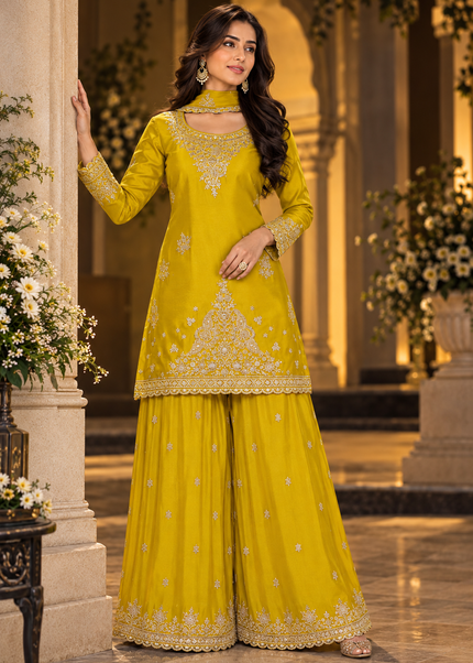 Chinnon Embroidered Sharara Suit Series