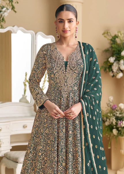 Sequins Embroidered Anarkali Gown