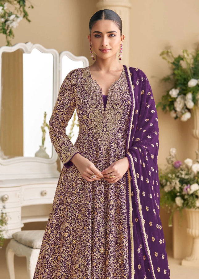 Sequins Embroidered Anarkali Gown