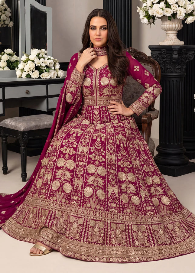 Georgette Embroidered Anarkali Gown Series
