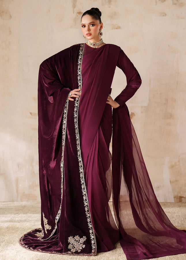 Baroque | Embroidered Velvet Shawl VS-60