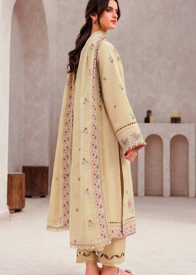 Farasha | Bahaar Embroidered Lawn'25 - Surreal Beige