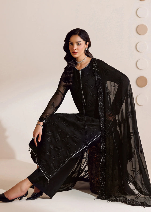 Farasha | Chiffon Threads '26 - Charcoal Whisper