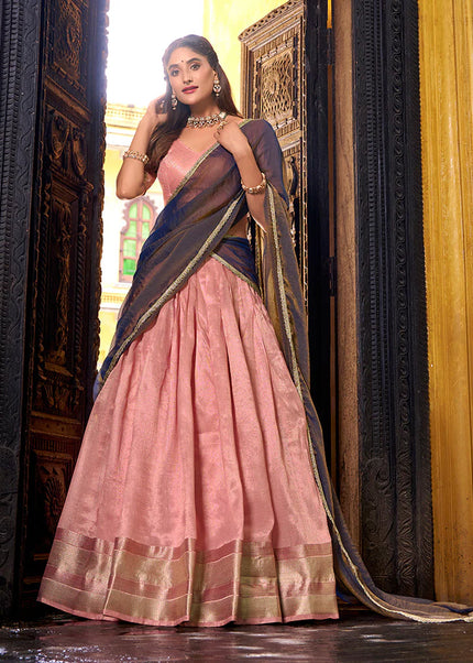 Pink Embroidered Lehenga Choli