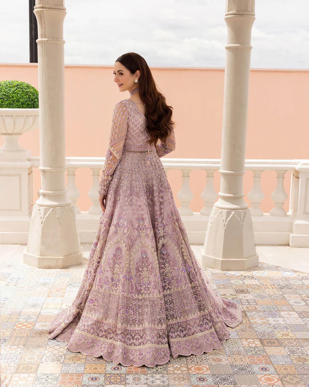 faiza saqlain pink dress NAZMIN Faiza Saqlain