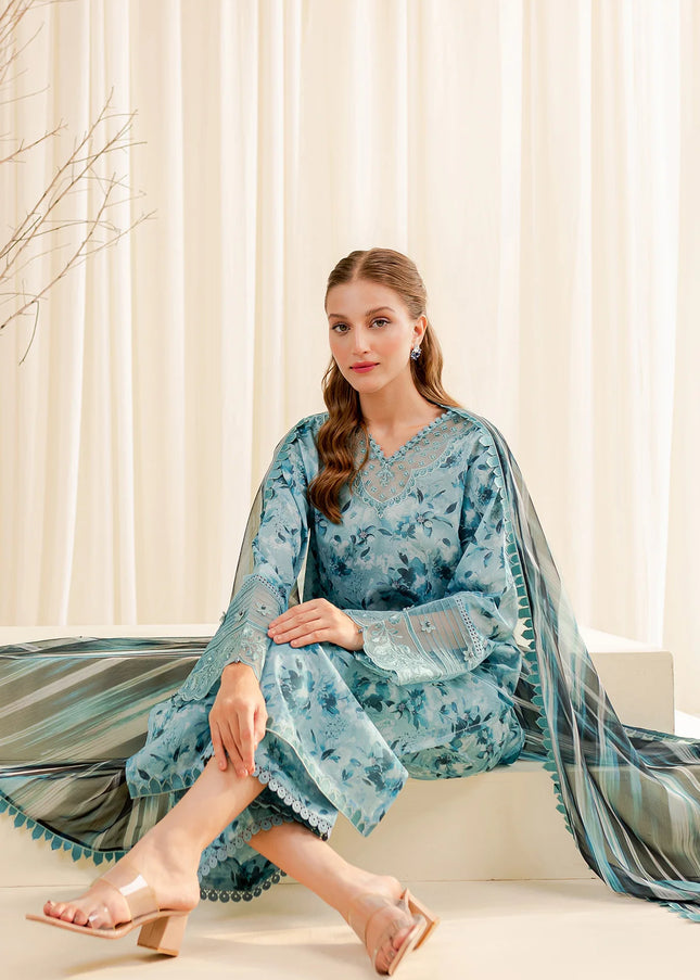 Farasha | Printed Essentials - Aqua Beryl