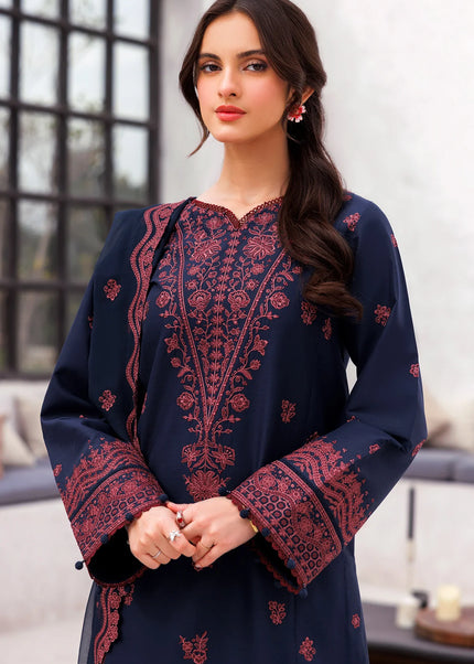 Farasha | Bahaar Embroidered Lawn'25 - Cobalt Charm