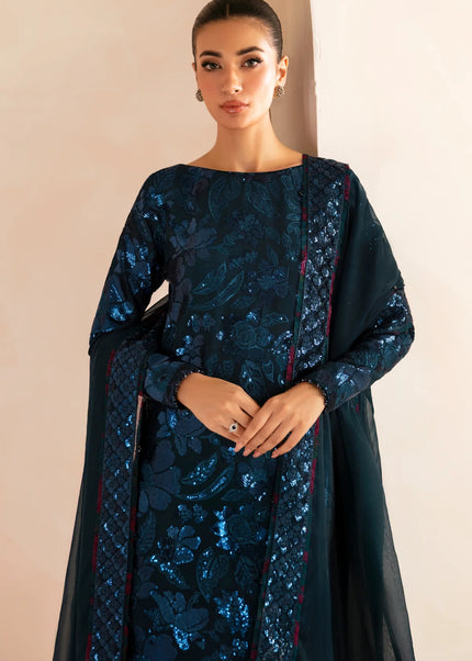 Jazmin | Premium Embroidered Raw Silk UR-7041