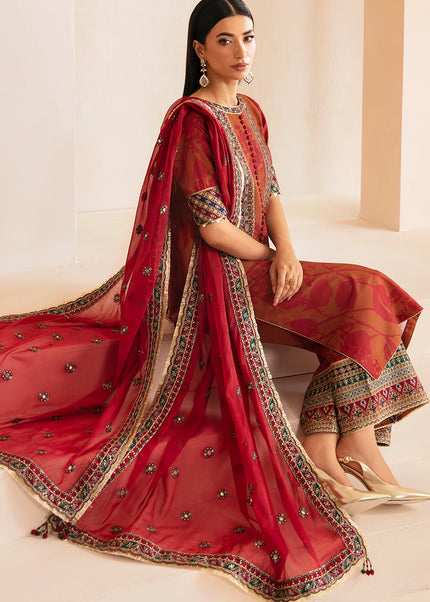 Jazmin | Premium Embroidered Raw Silk UR-7044