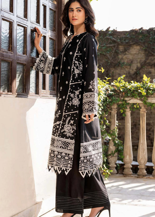 Farasha | Summer Weaves Embroidered Lawn'25 - Midnight Glow