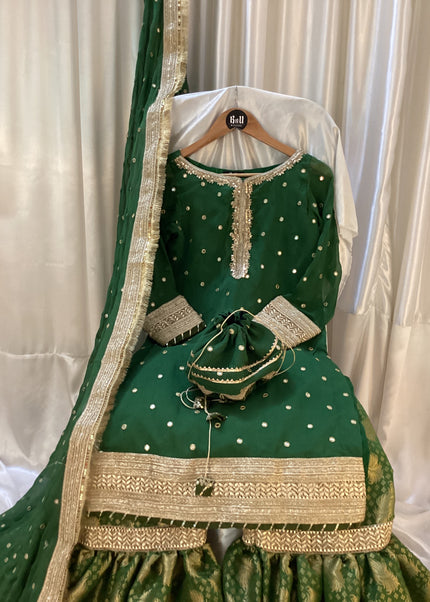 BnU | Gharara Set - Mehendi