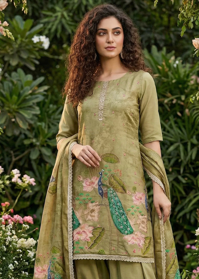 Silk Embroidered Punjabi Suit Series