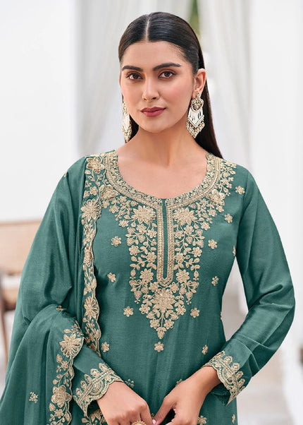 Chinnon Embroidered Sharara Suit Series