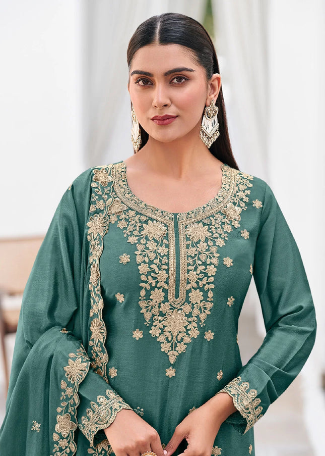 Chinnon Embroidered Sharara Suit Series