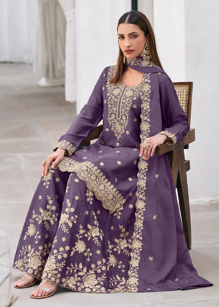 Chinnon Embroidered Sharara Suit Series