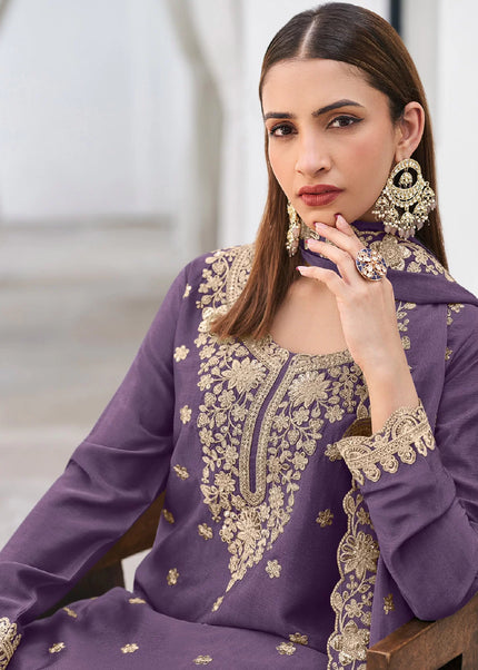 Chinnon Embroidered Sharara Suit Series