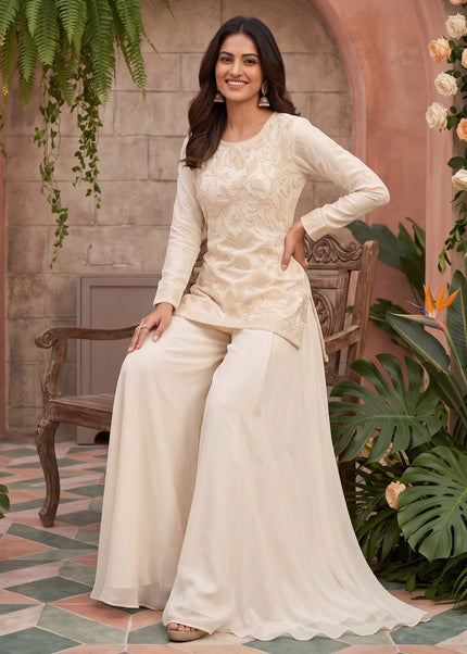 Chinnon Embroidered Sharara Suit Series