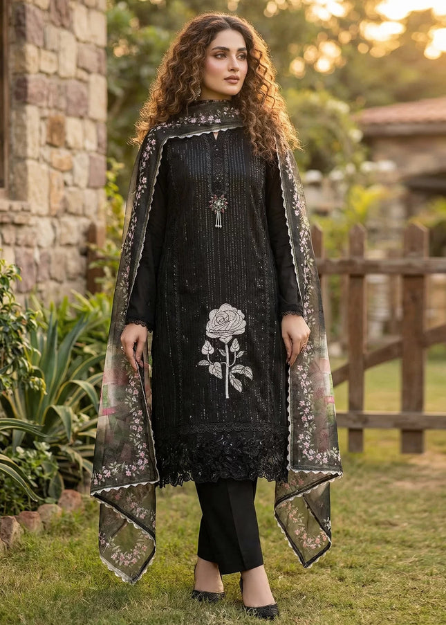 Silk Printed and Embroidered Pant Style Suit Series