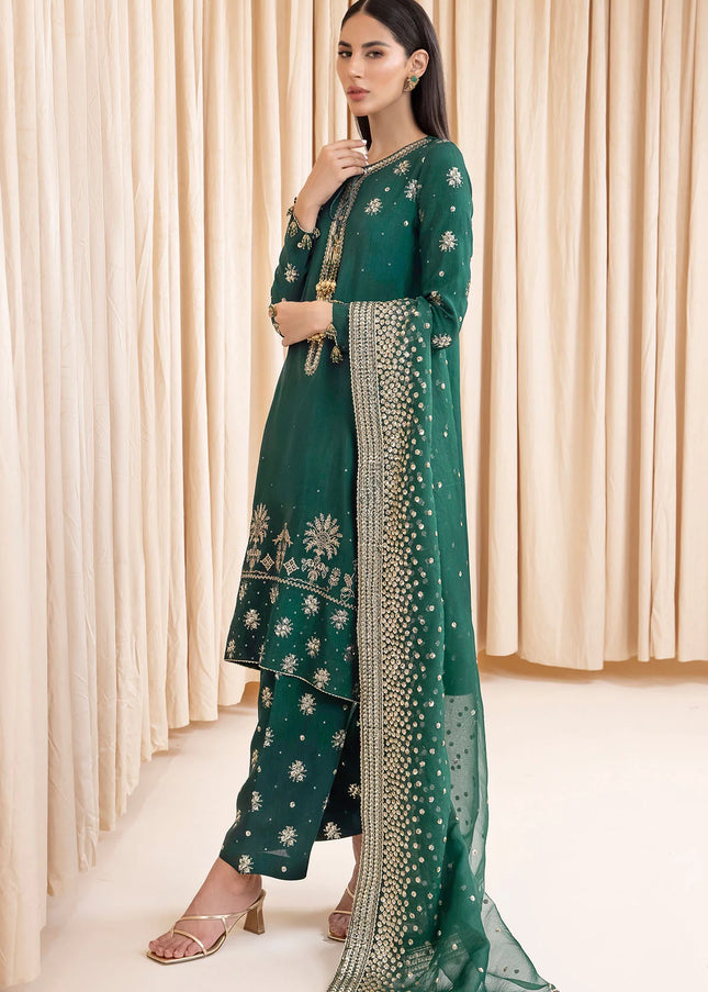 Jazmin | Premium Embroidered Raw Silk UR-7003