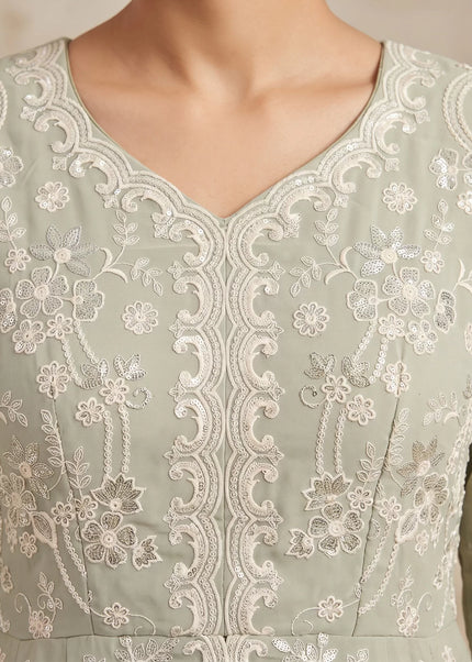 Georgette Embroidered Gharara Suit Series