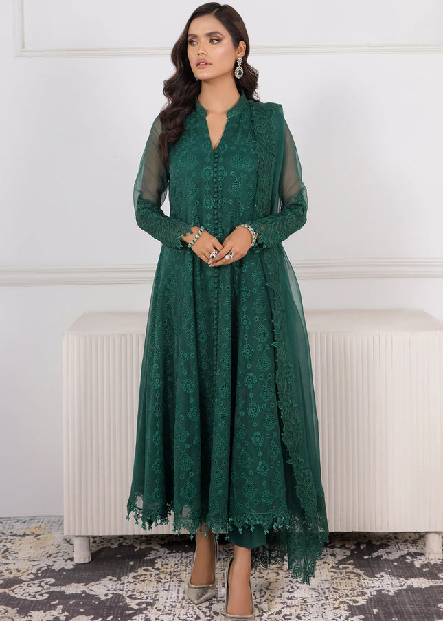 Baroque | Embroidered Schiffli Chiffon UF-339