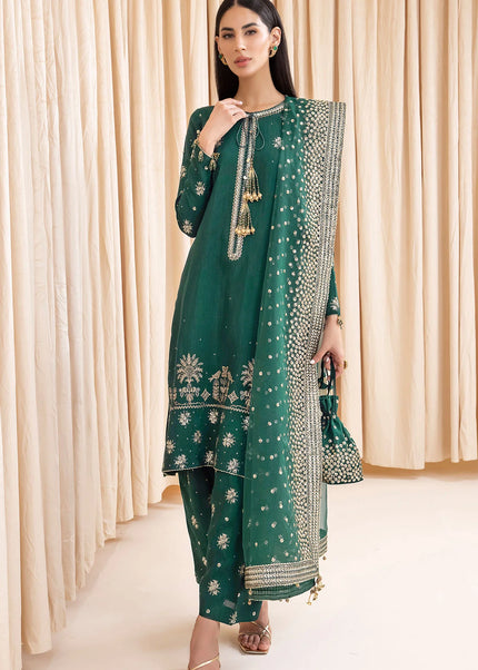 Jazmin | Premium Embroidered Raw Silk UR-7003