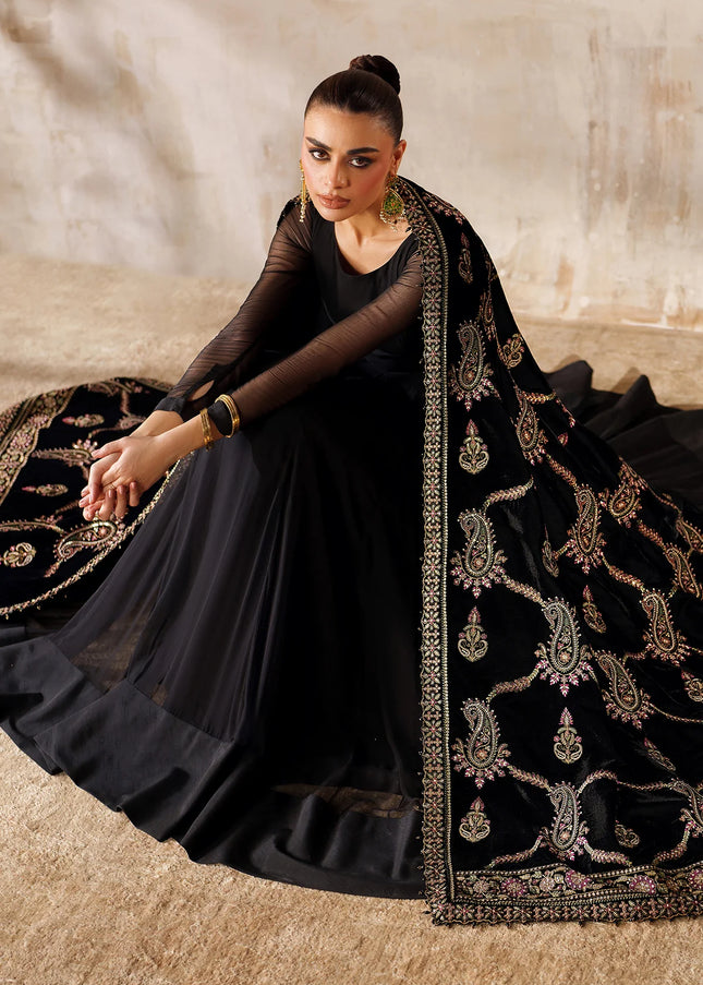 Baroque | Embroidered Velvet Shawl VS-61