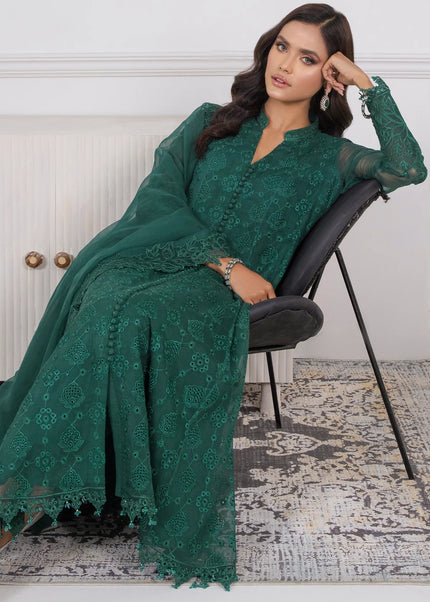 Baroque | Embroidered Schiffli Chiffon UF-339