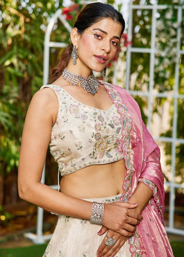 Tissue Embroidered Lehenga Choli Series