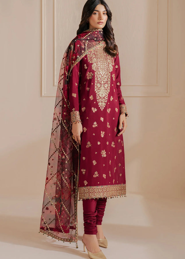 Jazmin | Embroidered Raw Silk UR-7052