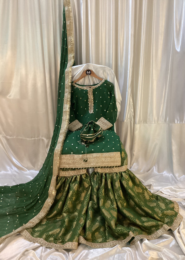 BnU | Gharara Set - Mehendi