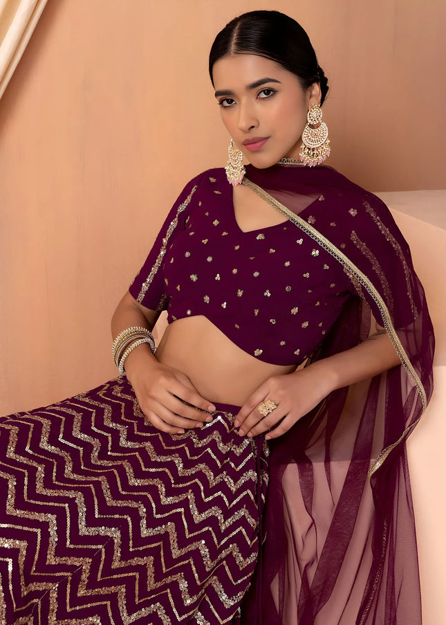 Georgette Embroidered Lehenga Choli Series