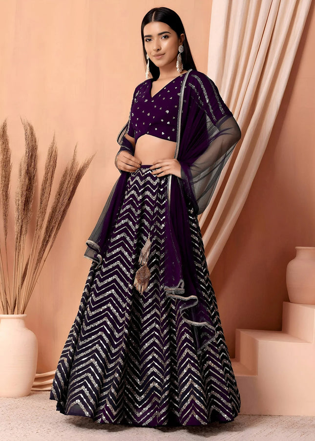 Georgette Embroidered Lehenga Choli Series