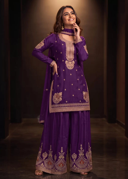 Chinnon Embroidered Palazzo Suit Series