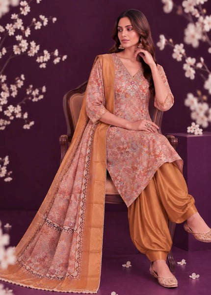 Cotton Silk Printed and Embroidered Pant Style Suit Series