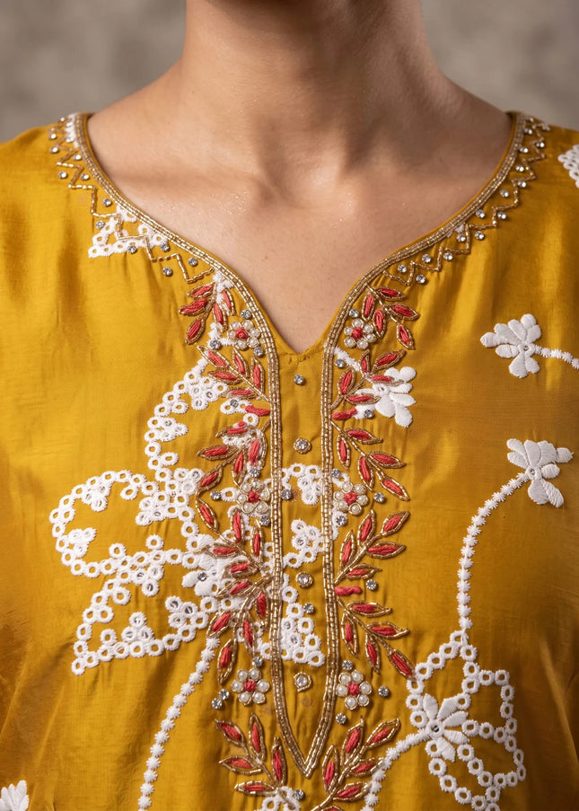 Cotton Silk Embroidered Pant Style Suit Series