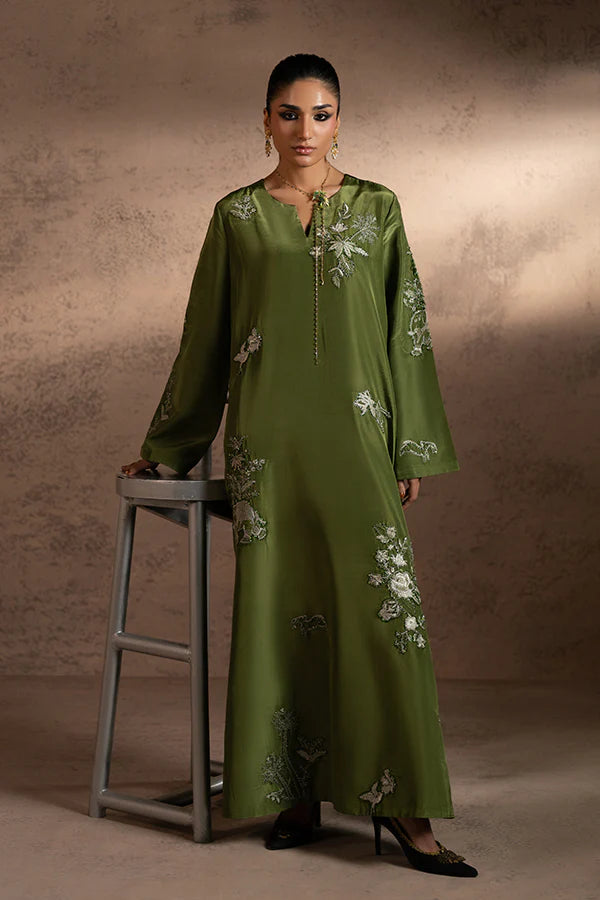 Farrukhzia | Fareesha - Olive Green