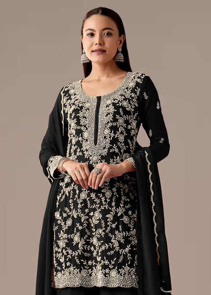 Georgette Embroidered Palazzo Suit Series