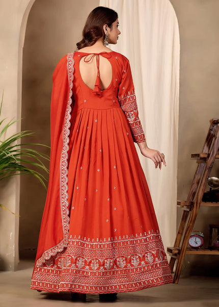 Art Silk Embroidered Anarkali Series