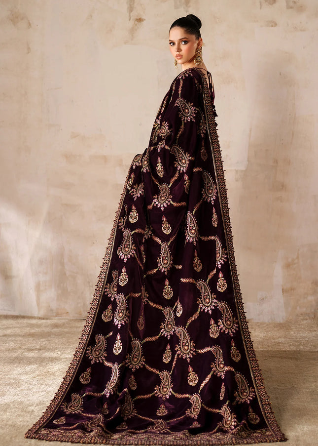 Baroque | Embroidered Velvet Shawl VS-62