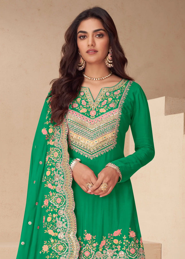Chinnon Embroidered Sharara Suit Series