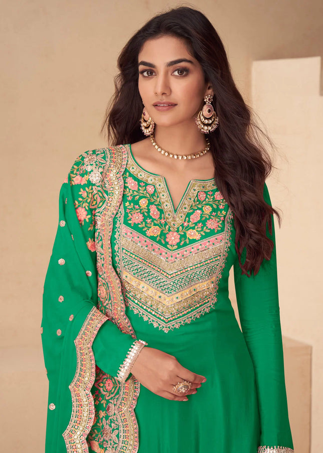 Chinnon Embroidered Sharara Suit Series