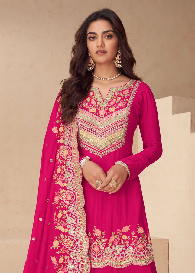 Chinnon Embroidered Sharara Suit Series
