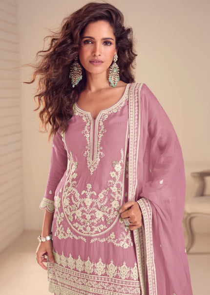 Chinnon Embroidered Sharara Suit Series