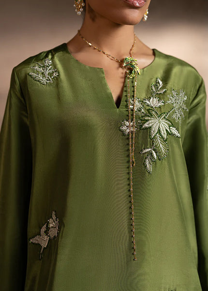 Farrukhzia | Fareesha - Olive Green