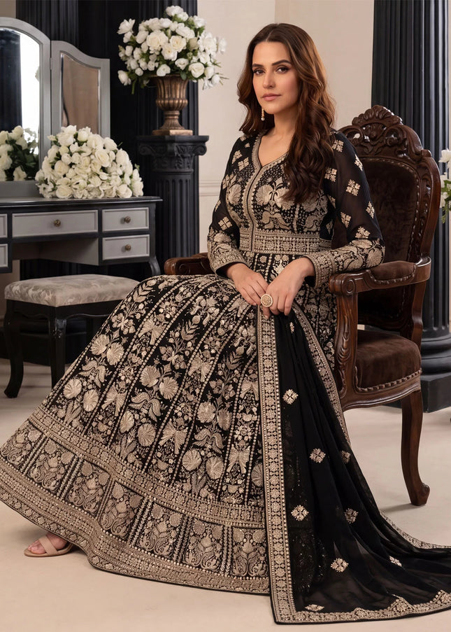 Georgette Embroidered Anarkali Gown Series